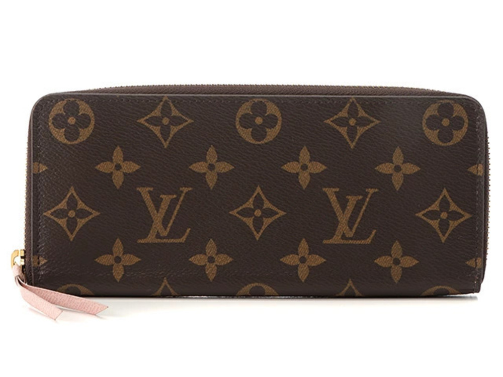 LOUIS VUITTON Portefeuille Clemence Monogram Rose Pink Valerie